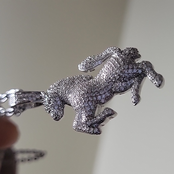 Swarovski Silver Horse Pendant - Picture 3 of 10